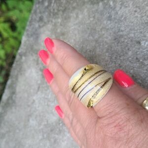 Vintage Murano art glass ring
